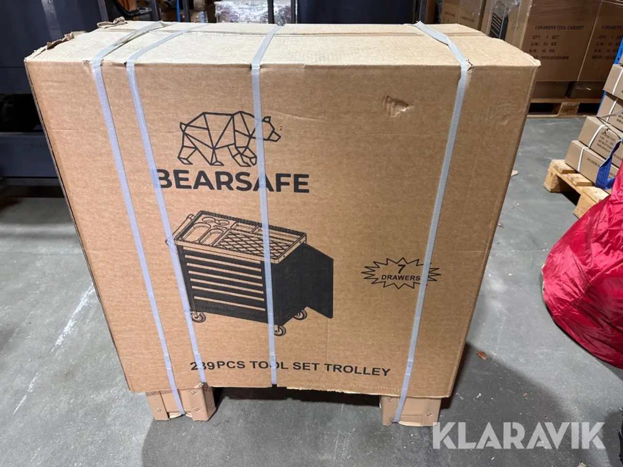 Billede 11 - Værktøjsvogn Bearsafe med 7 skuffer og 239 dele