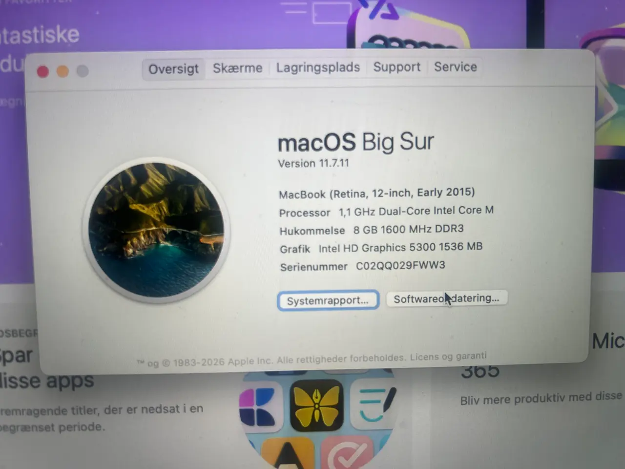 Billede 1 - Macbook 2015 Retina - Meget velholdt.