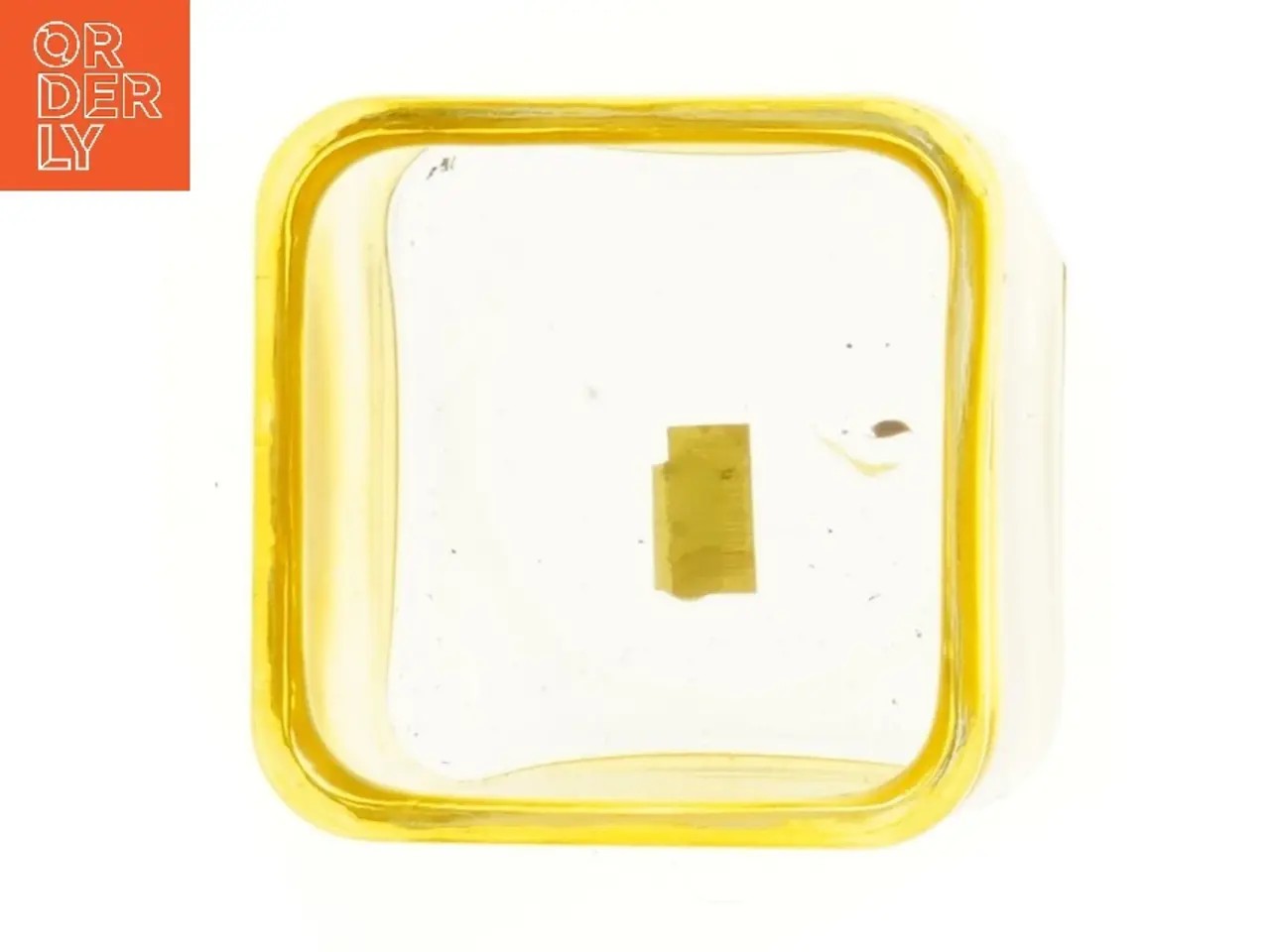 Billede 2 - Gul glasvase (str. 12x12x12 cm)
