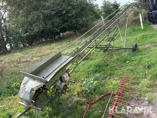 Halmelevator BEFA 400 med 400 V elmotor og transporthjul
