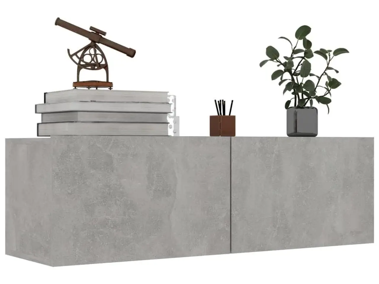 Billede 3 - TV-bord i konstrueret træ 100 x 30 x 30 cm - betongrå