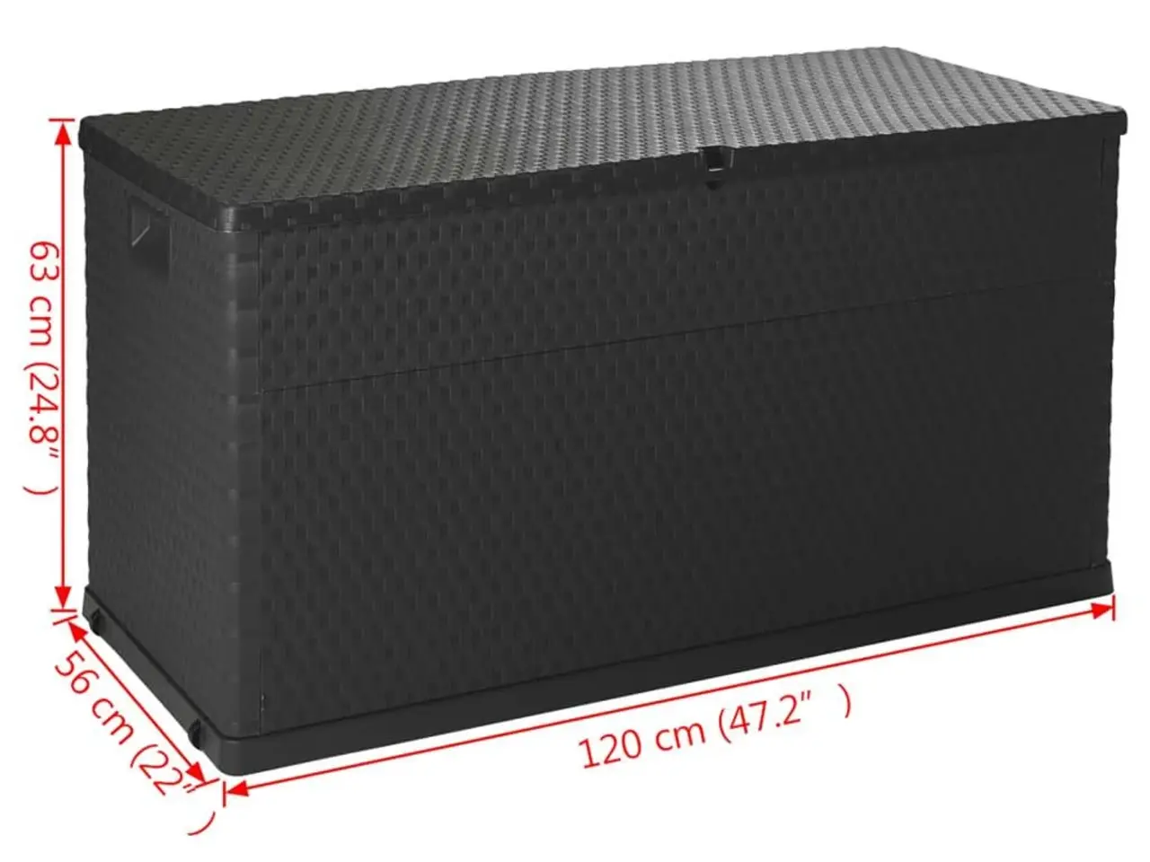 Billede 10 - Udendørs opbevaringskasse 120 x 56 x 63 cm - antracitgrå