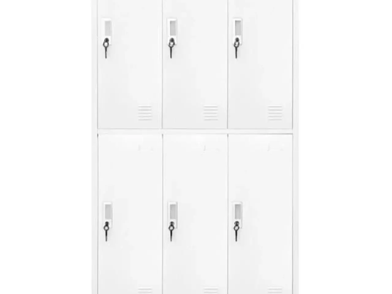Billede 2 - Lockerskab med 6 rum - 90 × 45 × 180 cm, grå stål