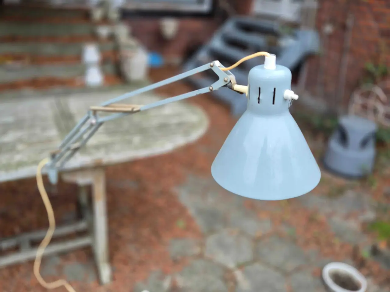 Billede 10 - Grå retro arkitektlampe med rækkevidde
