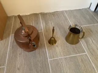 Diverse messing/kobber ting sælges