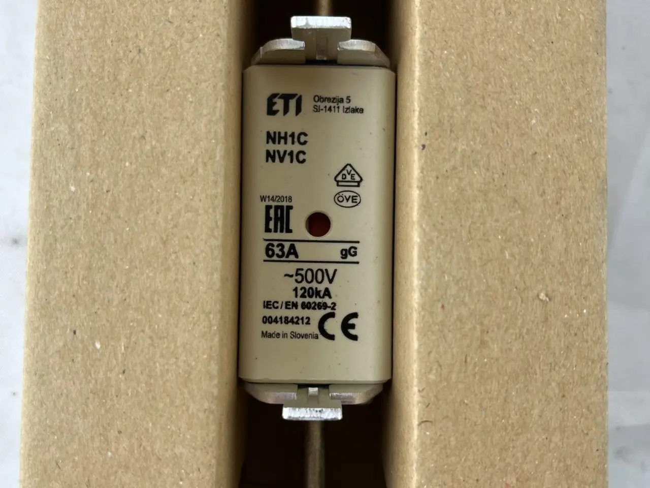 Billede 5 - 3x Bals E‑BAMAT NH1 Fuse Inserts 63A 500V gG ETI