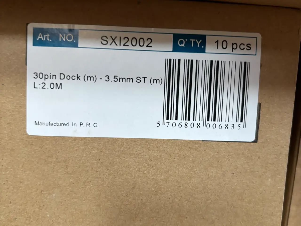 Billede 9 - Parti: 500 stk Sinox Jack til 30-pin kabler