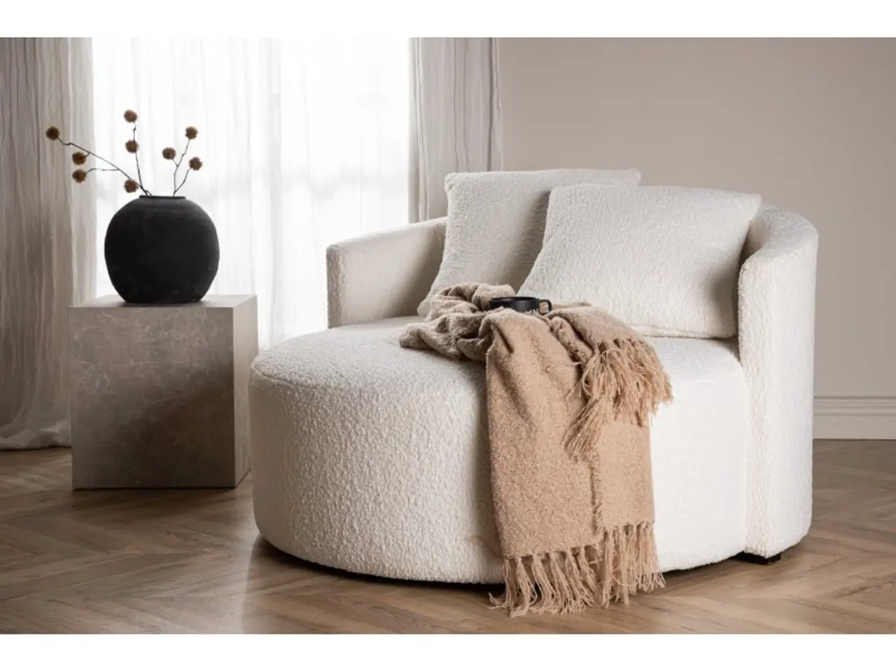 Billede 12 - Kelso 2 personers Sofa - Beige og Sort