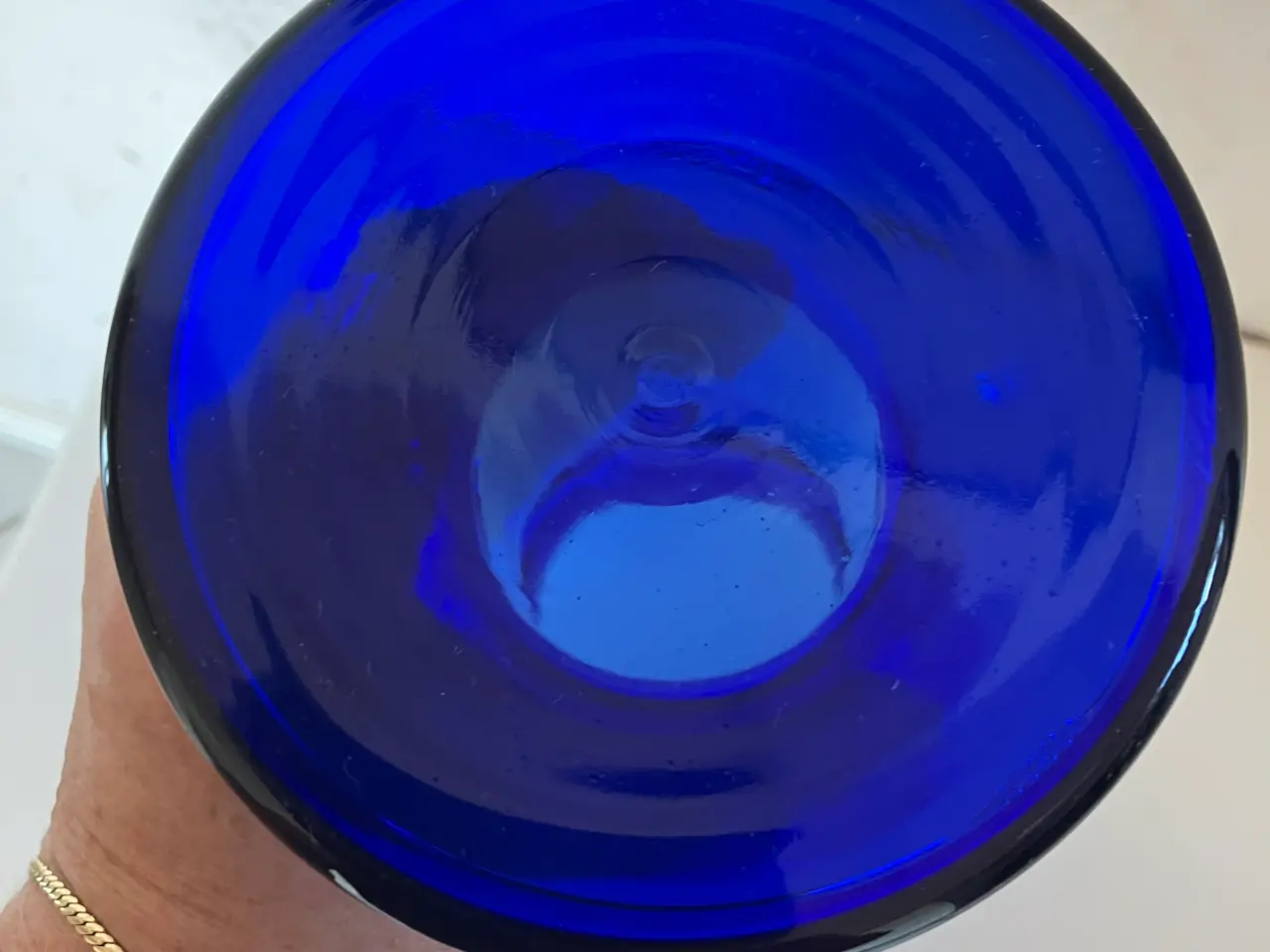 Billede 3 - Blå Holmegaard vase
