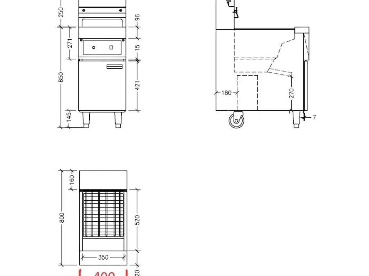 Billede 4 - Industri Frituregryde 1x 25 L – 18 kW – 400 V