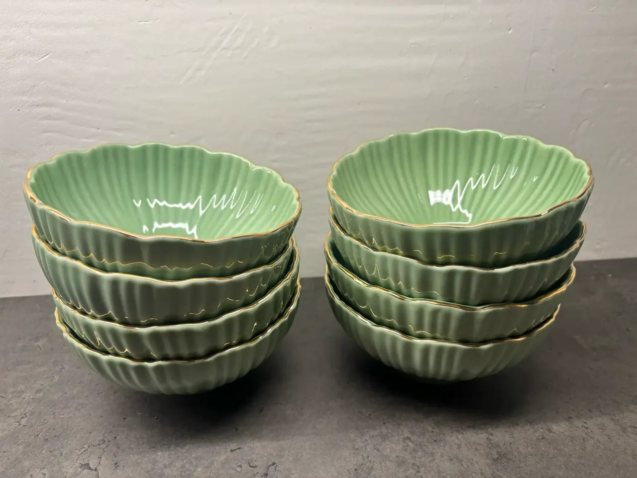 Billede 1 - H&M Home grønne porcelænsskåle