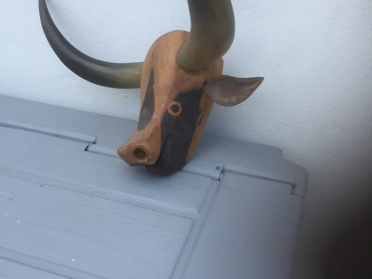 Billede 4 - Udskåret tyrehoved i træ