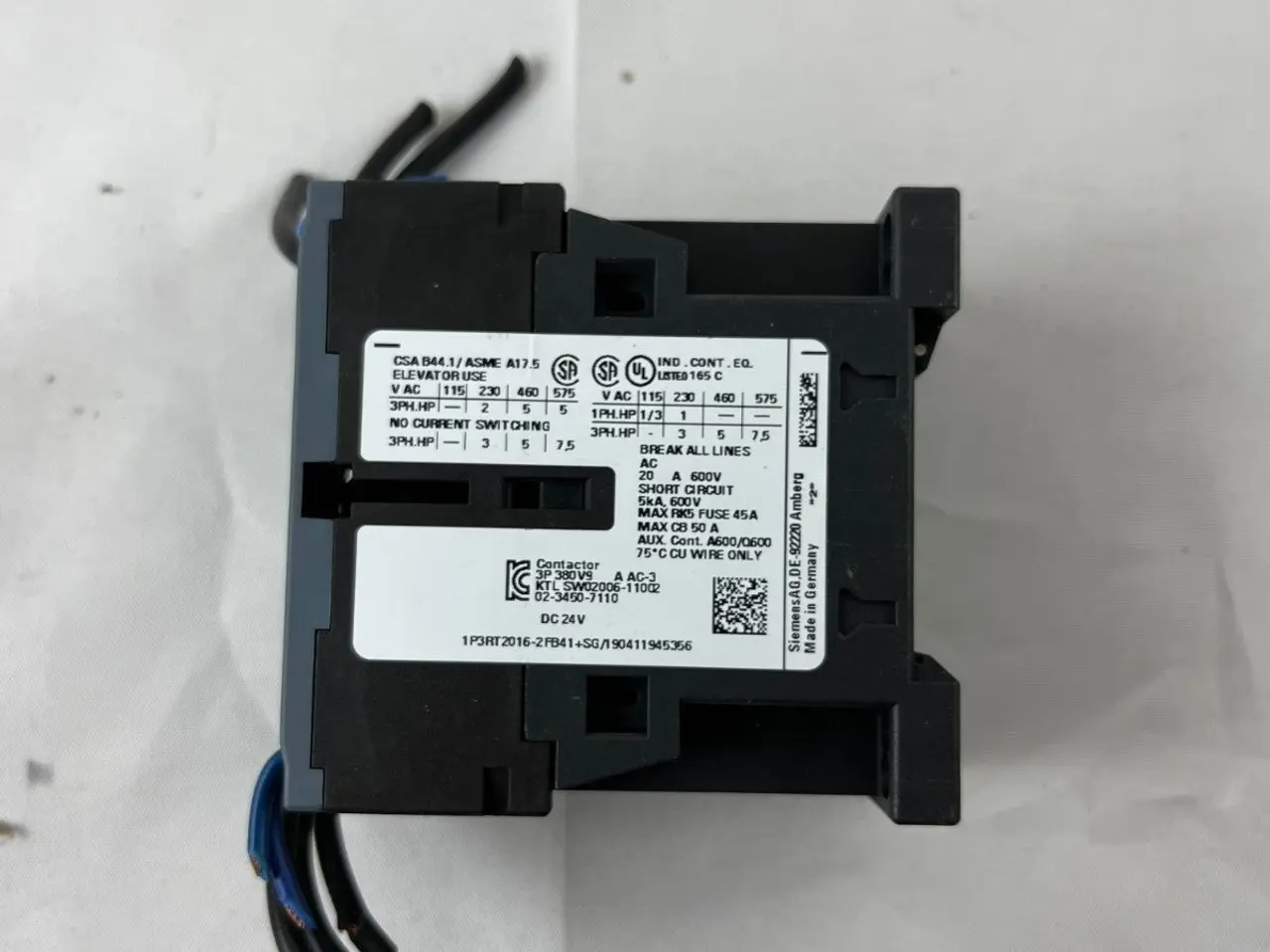 Billede 5 - Siemens Sirius 3RT2016-2FB41 kontaktor 24VDC 9A