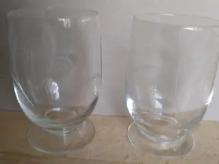 Flotte Bygholm øl,rød,portvin&snapseglas.