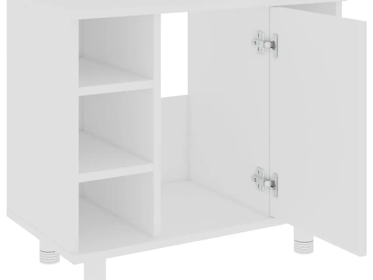 Billede 5 - Badeværelsesskab 60×32×53,5 cm - konstrueret træ, hvid