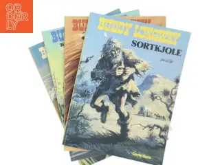 4 stk tegneserier bl.a. Buddy Longway: Sortkjole af Derib (Bog)