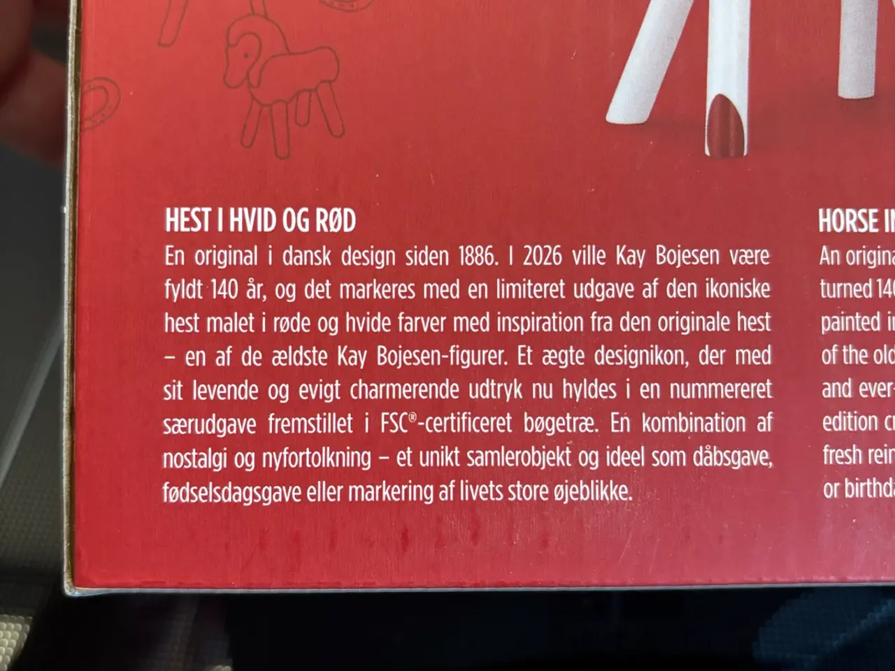Billede 4 - Kay Bojesen hest rød / hvid