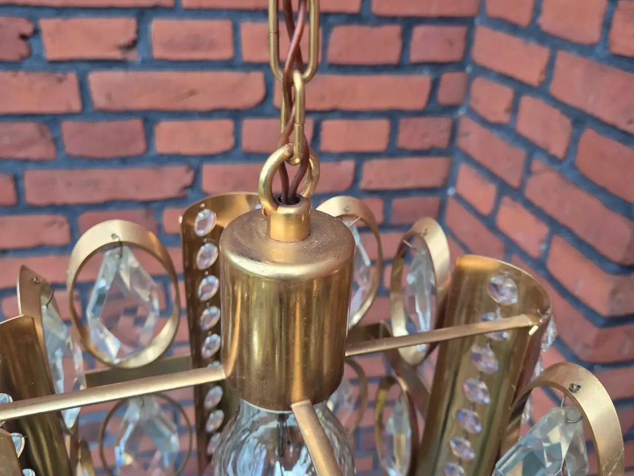 Billede 4 - Fin retropendel med prismer i klart glas