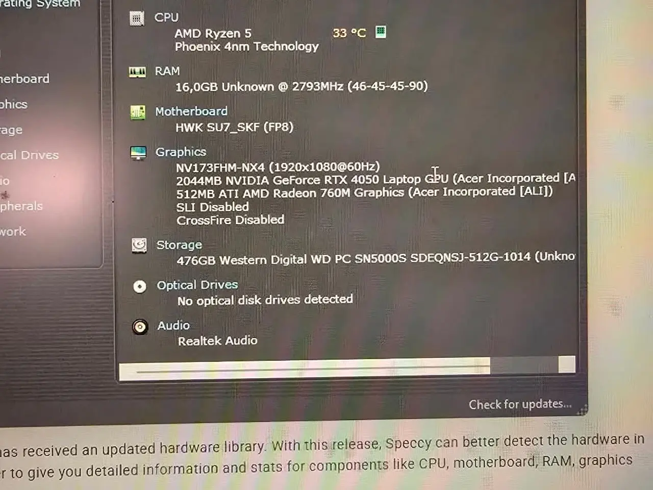 Billede 2 - Acer Nitro V15 Gaming Laptop RTX 4050 DRR5 RA