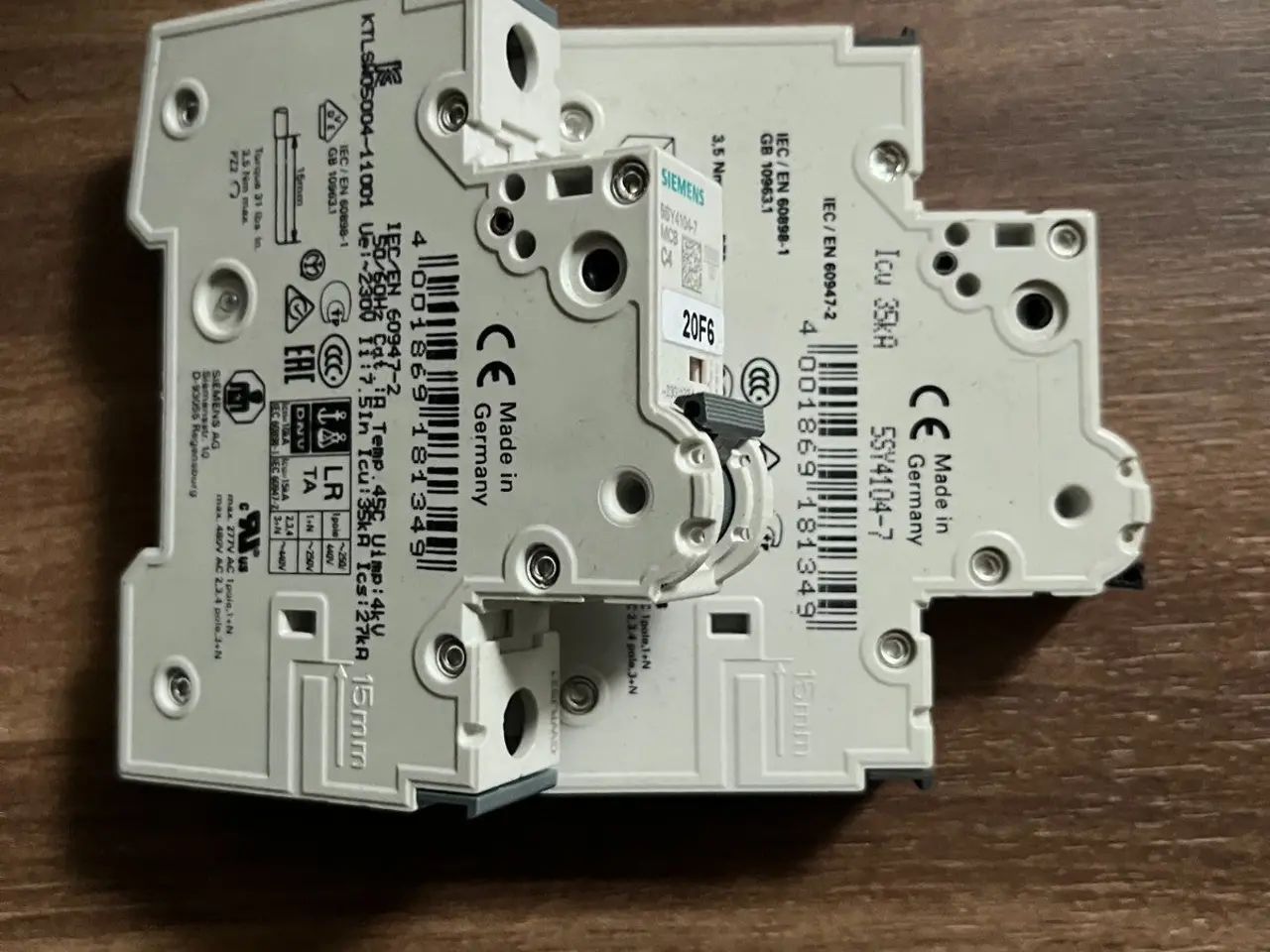 Billede 6 - Siemens 5SY4104-7 MCB C4 4A Miniature parti of 2