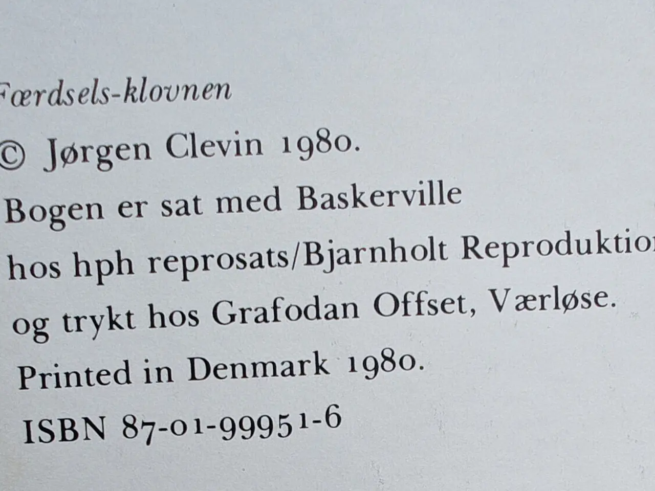 Billede 2 - Færdsels Klovnen BOG af Jørgen Clevin fra 1980