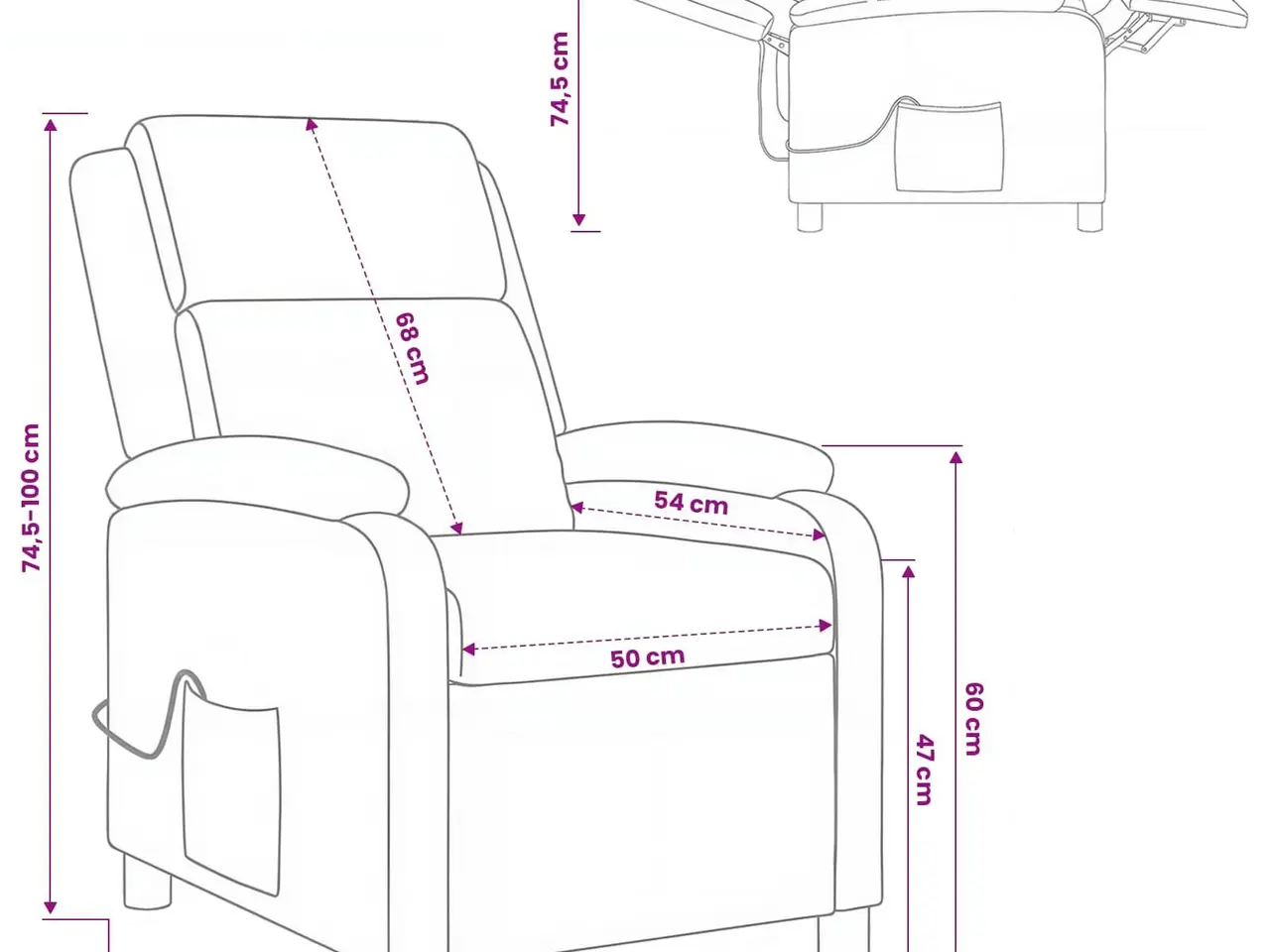 Billede 10 - Massage lænestol med reclinerfunktion - mørkegrå