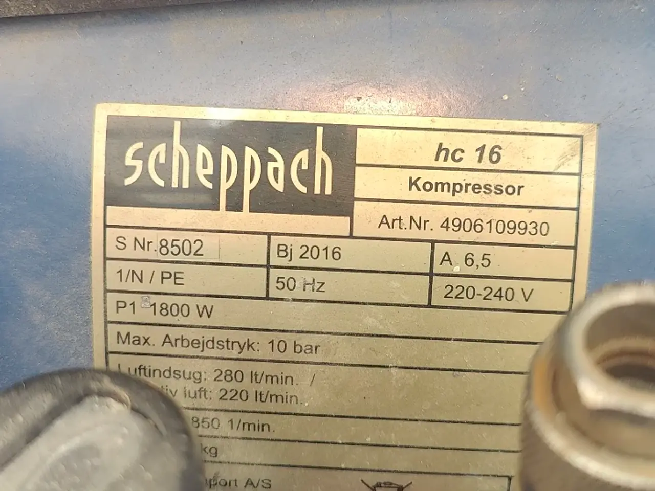 Billede 2 - 2.5 Hk kompressor