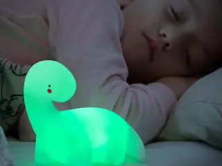 Dinosaur multifarvet LED-natlampe Lightosaurus
