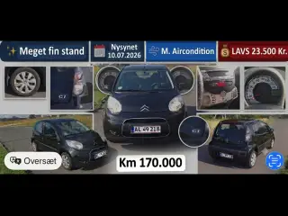 Citroen C1 Clim kun 170500 km