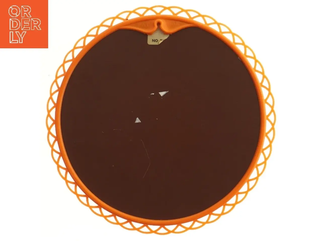 Billede 3 - Vintage Rund orange spejl (str. 27,5 cm)