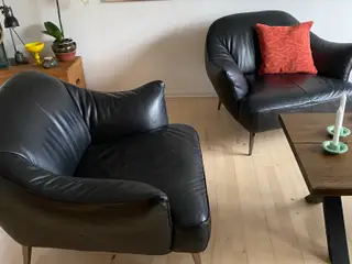 Loungestole læder italiensk design