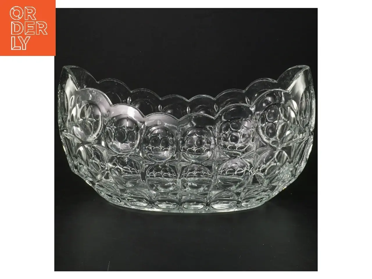 Billede 1 - Smuk Oval skål med mønster (str. 26x14 cm)