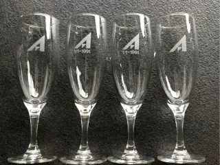 Champagneglas med Logo