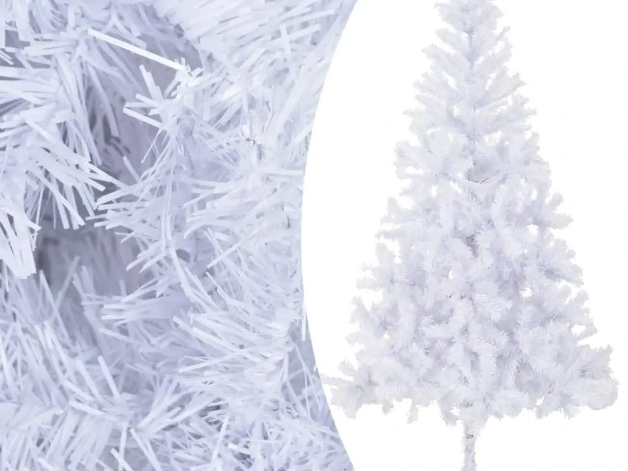 Billede 7 - Kunstigt juletræ 210 cm - hvid med 910 grene og ståltræsfod