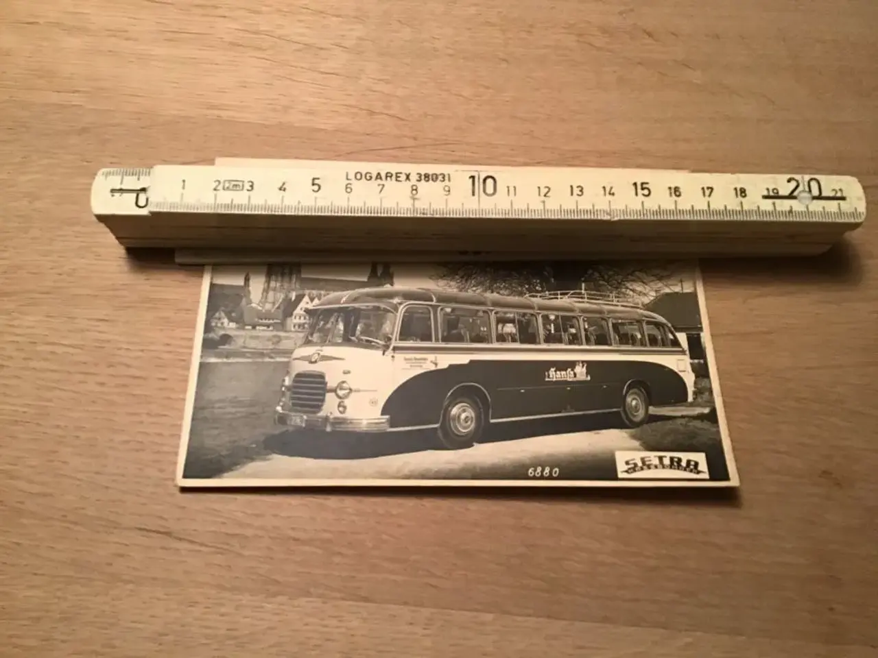 Billede 1 - Reklame foto gammelt med bus