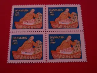 Postfrisk 4-blok julen 1939,