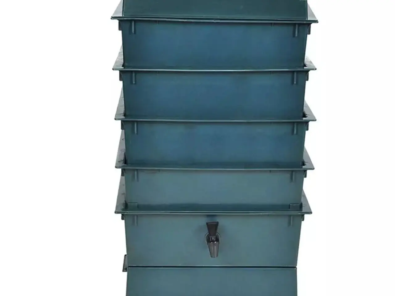 Billede 2 - Ormefabrik med 4 bakker - 42 × 42 × 60 cm, grøn HDPE