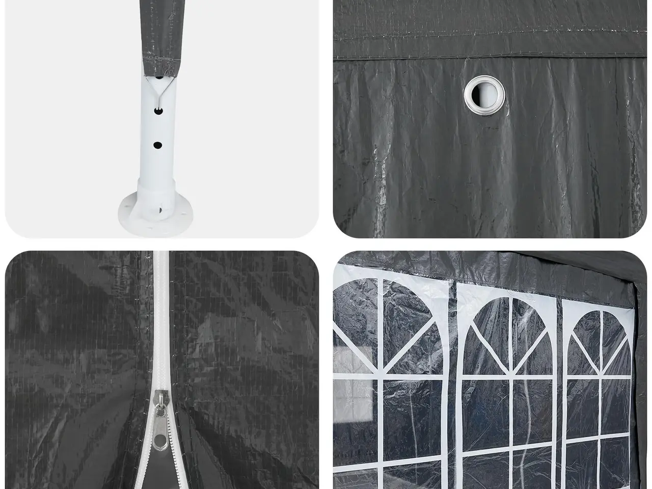 Billede 6 - Party Tent Anthracit og hvid 600 x 400 x 266 cm