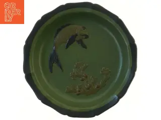 Keramikfad med fiskemotiv, Ipsens Enke (str. 27 cm)