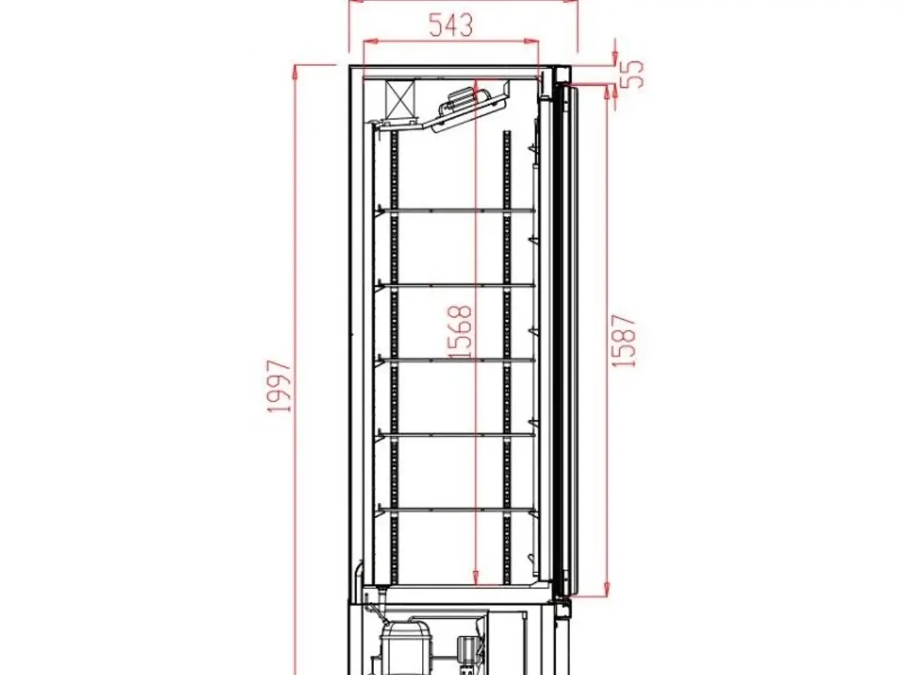Billede 2 - Professionel display køleskab – aluminium 1000 L