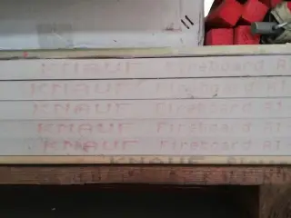 4 stk. Knauffirebord brandgibs