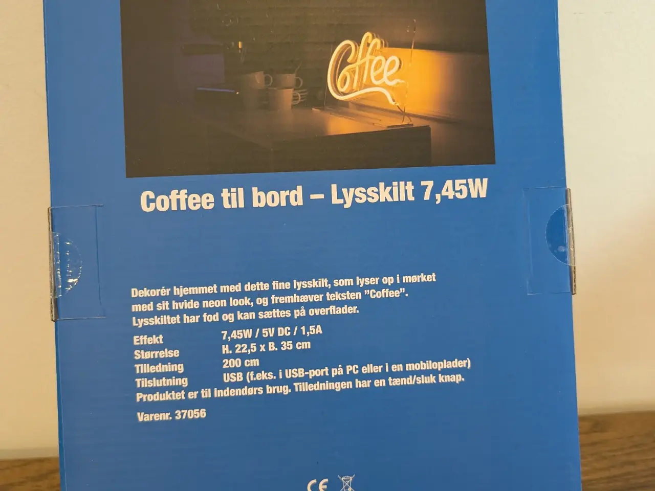 Billede 3 - Coffee LED-skilt x 2. Til væg & bord.