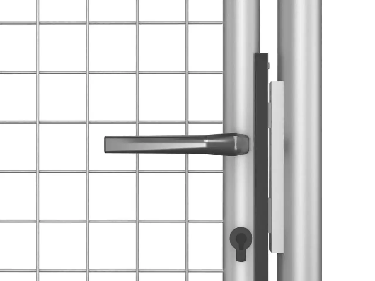 Billede 4 - Havelåge i galvaniseret stål 100×75 cm - sølv