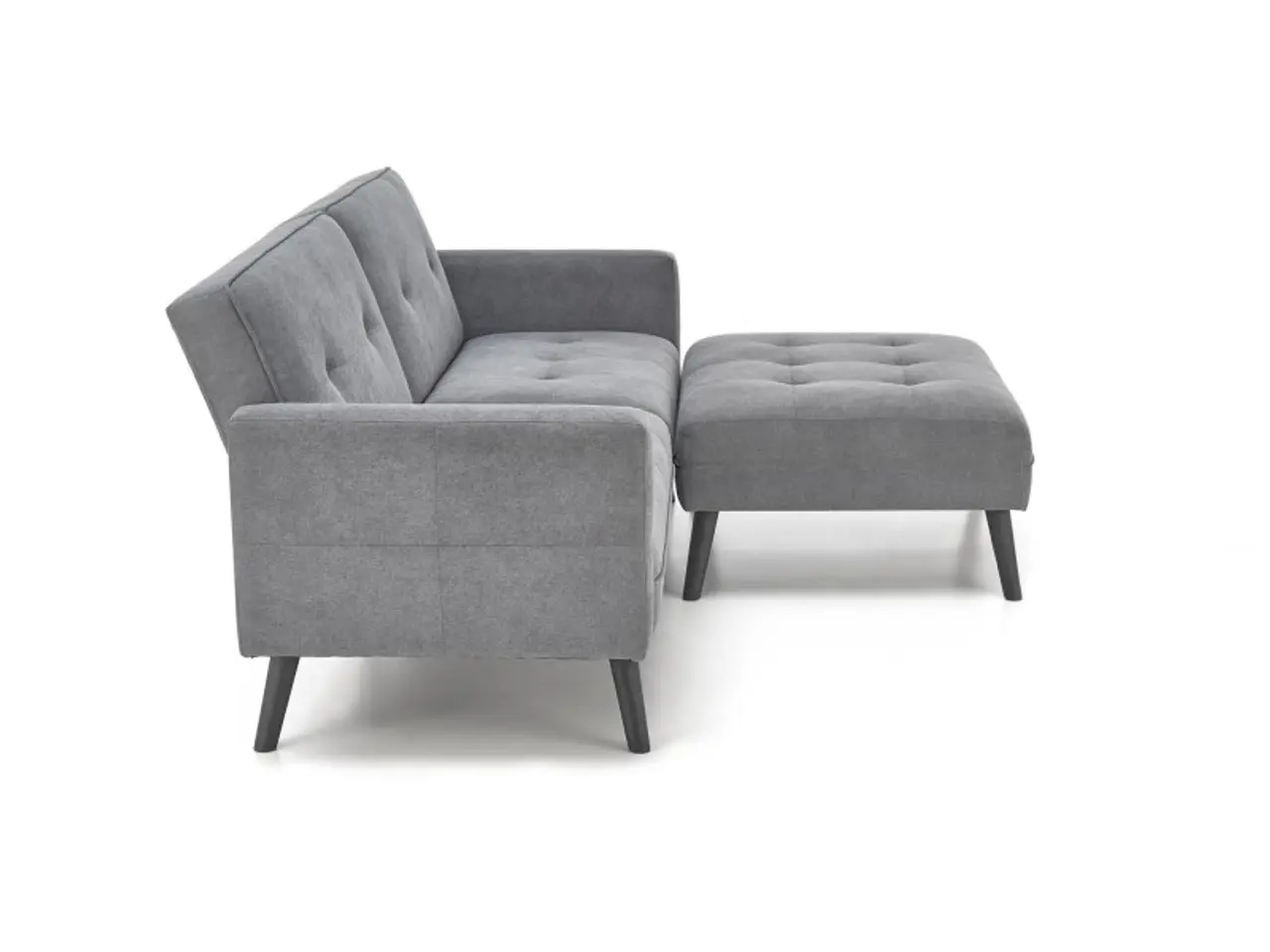 Billede 8 - CORNELIUS sammenklappelig sofa med ottoman, - Grå