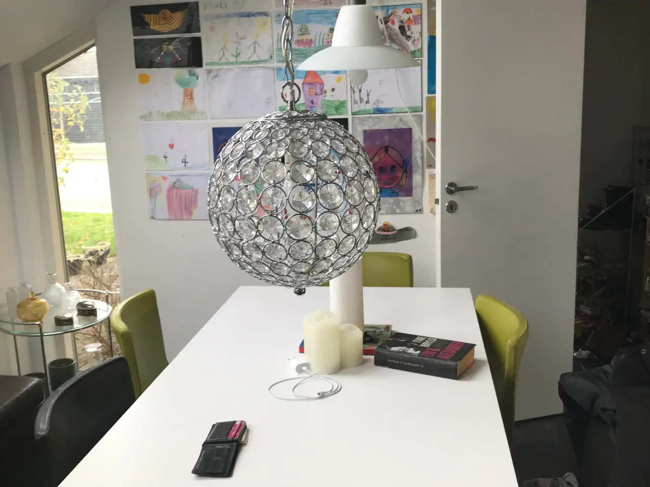 Billede 1 - Loftslampe -rund med prismer