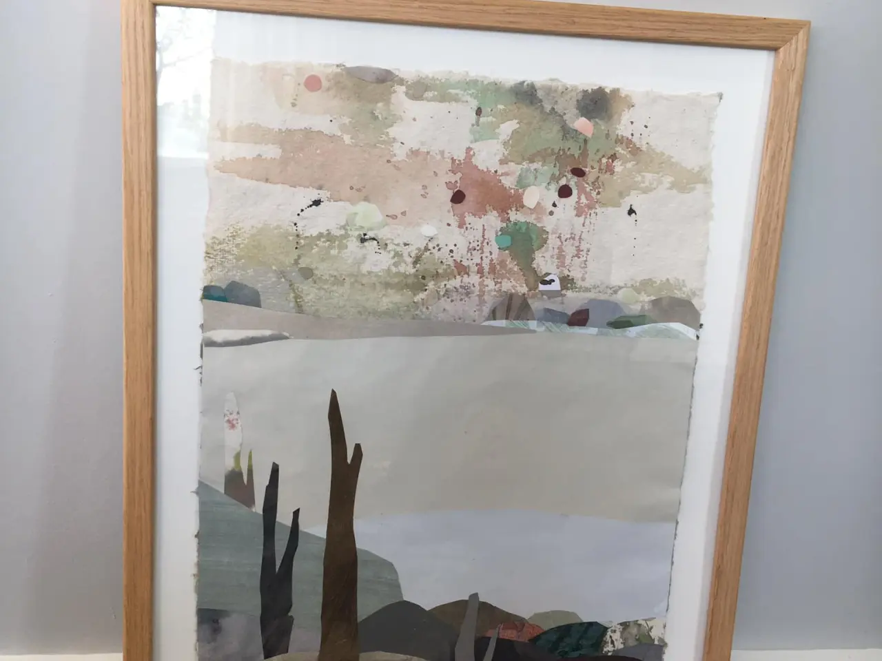 Billede 1 - akvarel & collage af Lise Uhrenholt - sign. og dat