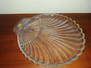 Glas musling skål