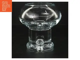 Lysestage i glas (str. 15 cm)