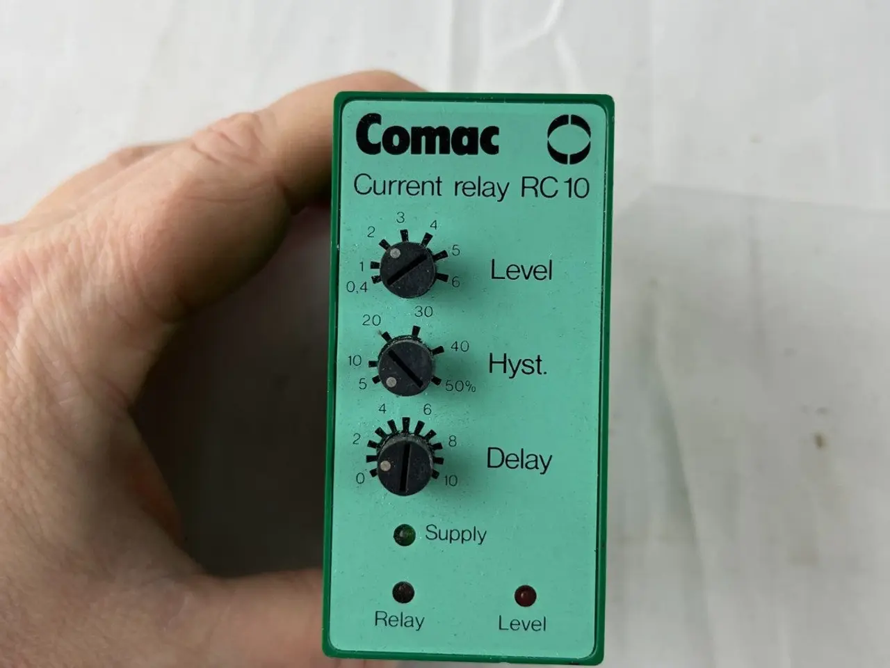 Billede 2 - Comac RC10 Current relæ 0.4-6A 230VAC Denmark Made
