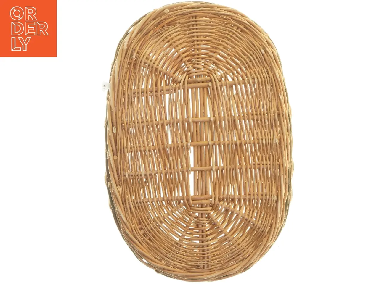 Billede 3 - Flettet oval kurv (str. 40x20x26 cm)